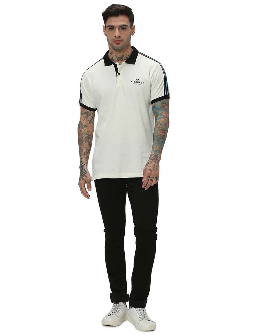 white cotton striped t-shirt - 20998720 -  Standard Image - 4