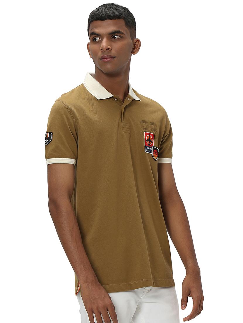 olive cotton plain tshirt - 20998732 - Standard Image - 1