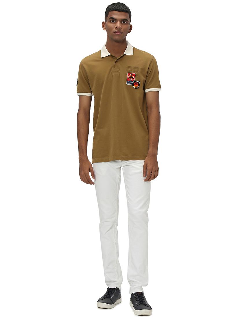 olive cotton plain tshirt - 20998732 - Standard Image - 4