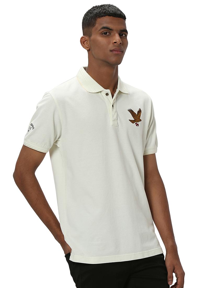 off white cotton plain tshirt - 20998736 - Standard Image - 1