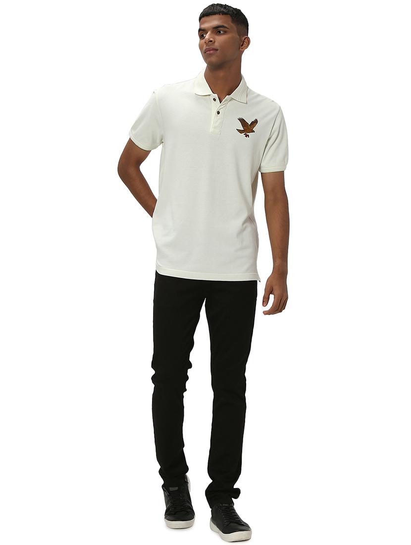 off white cotton plain tshirt - 20998736 - Standard Image - 4