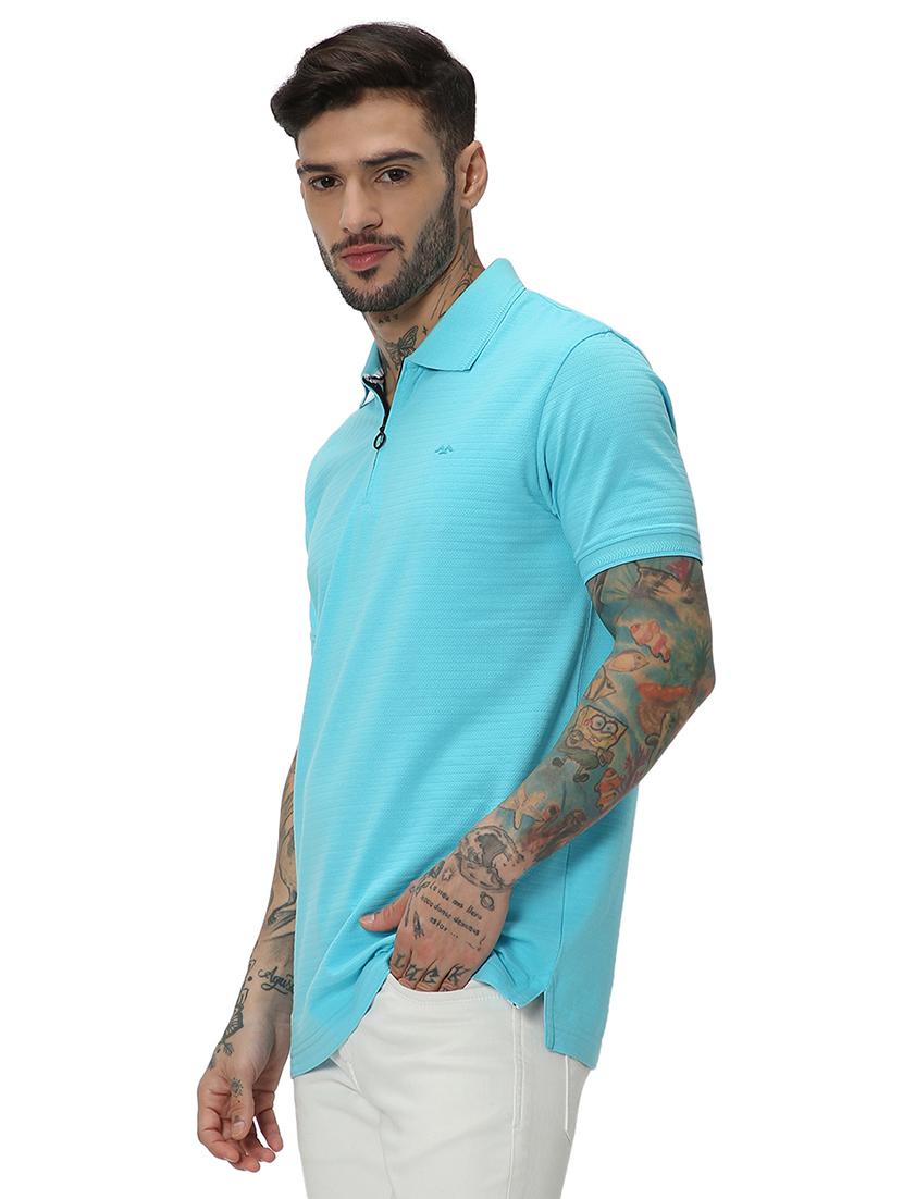 turquoise cotton plain tshirt - 20998788 - Standard Image - 1