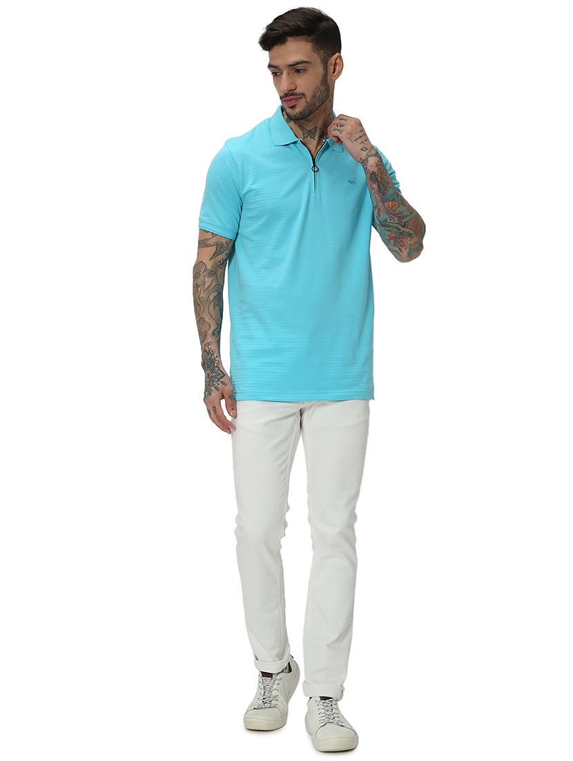 turquoise cotton plain tshirt - 20998788 - Standard Image - 4