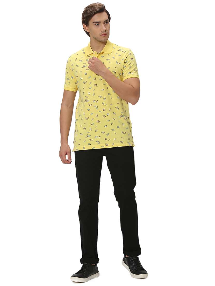 yellow cotton front print tshirt - 20998813 - Standard Image - 4