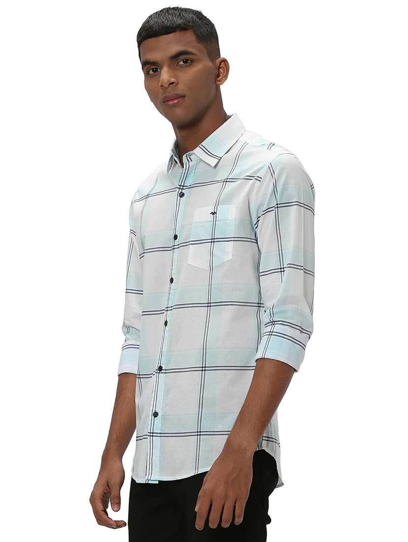 light blue cotton casual shirt - 20998844 -  Standard Image - 1