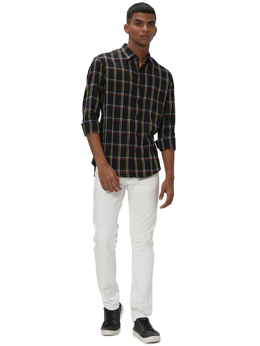 black cotton casual shirt - 20998845 - Standard Image - 4