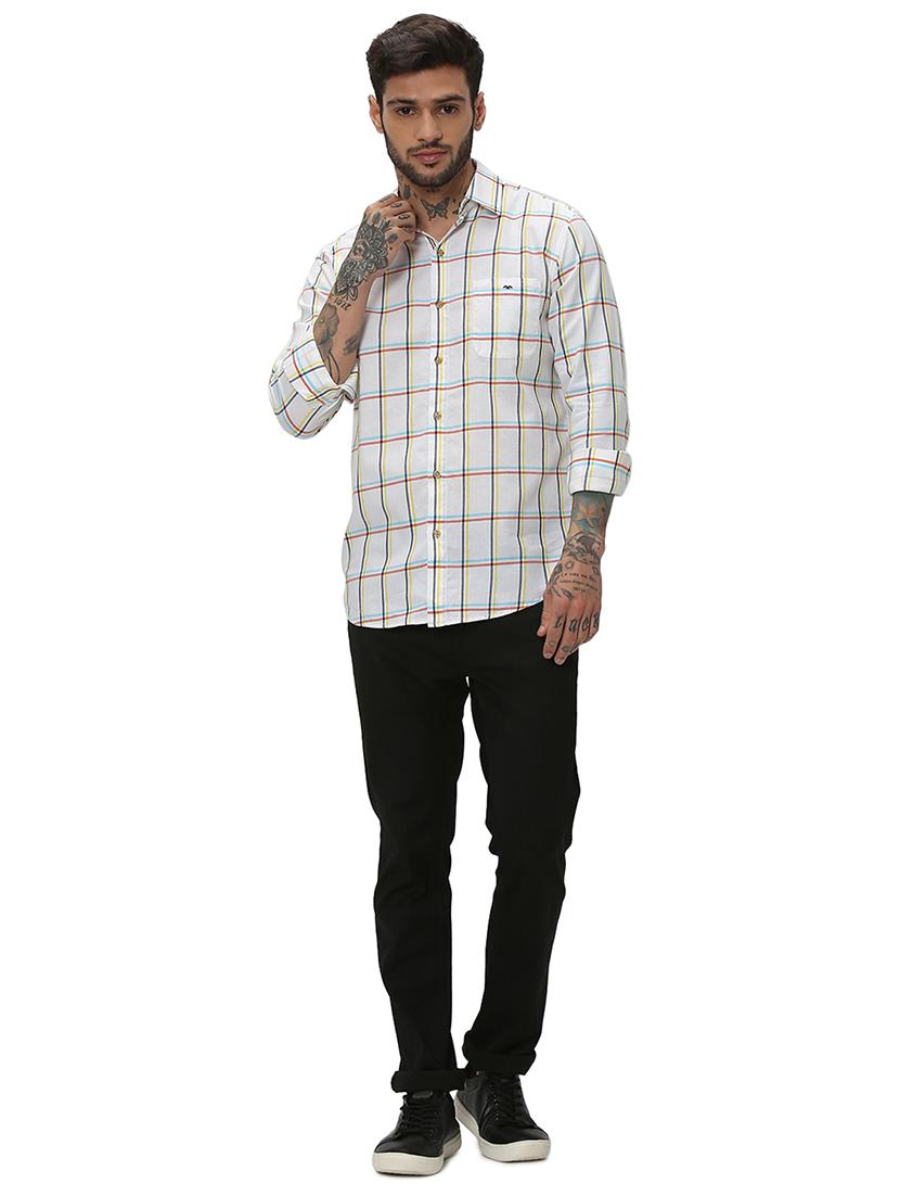 off white cotton casual shirt - 20998846 - Standard Image - 4