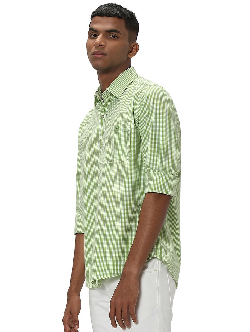 green cotton casual shirt - 20998848 -  Standard Image - 1