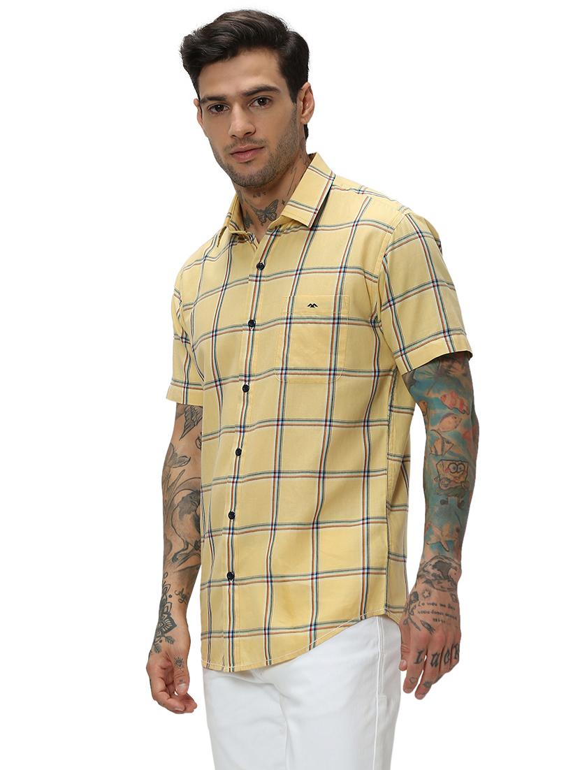 yellow cotton casual shirt - 20998868 - Standard Image - 1