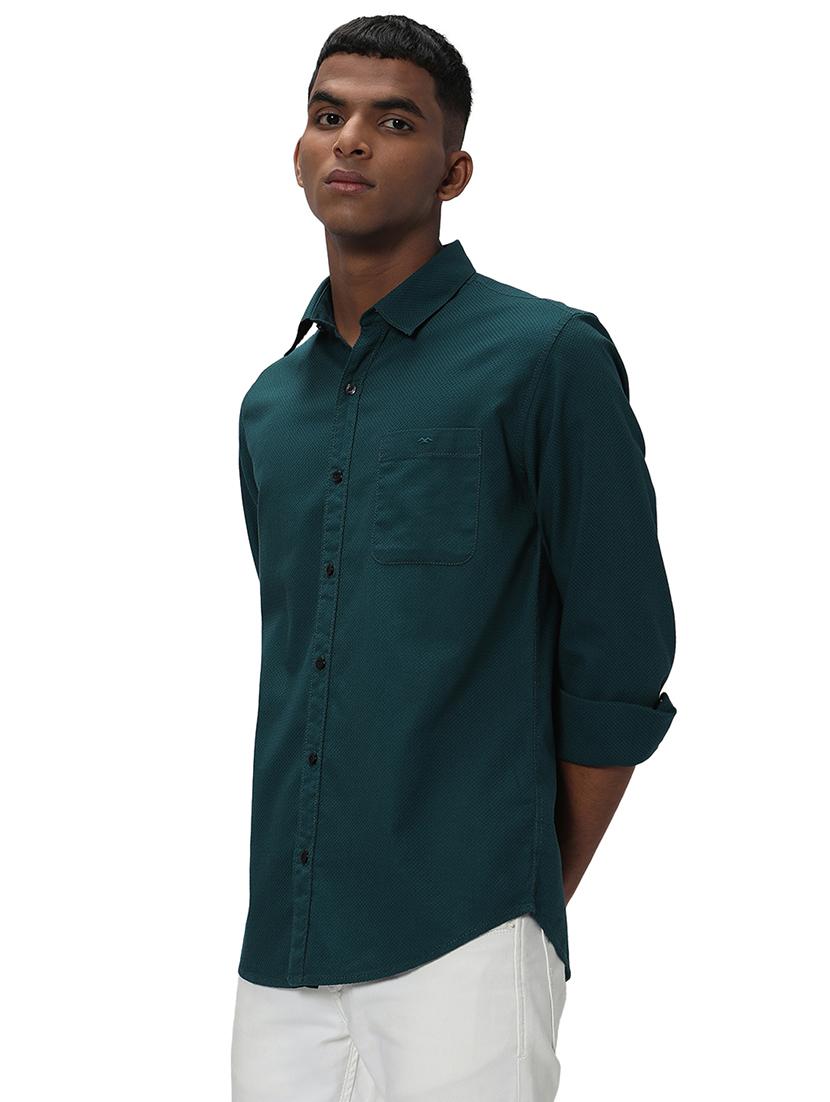 green cotton casual shirt - 20998886 -  Standard Image - 1