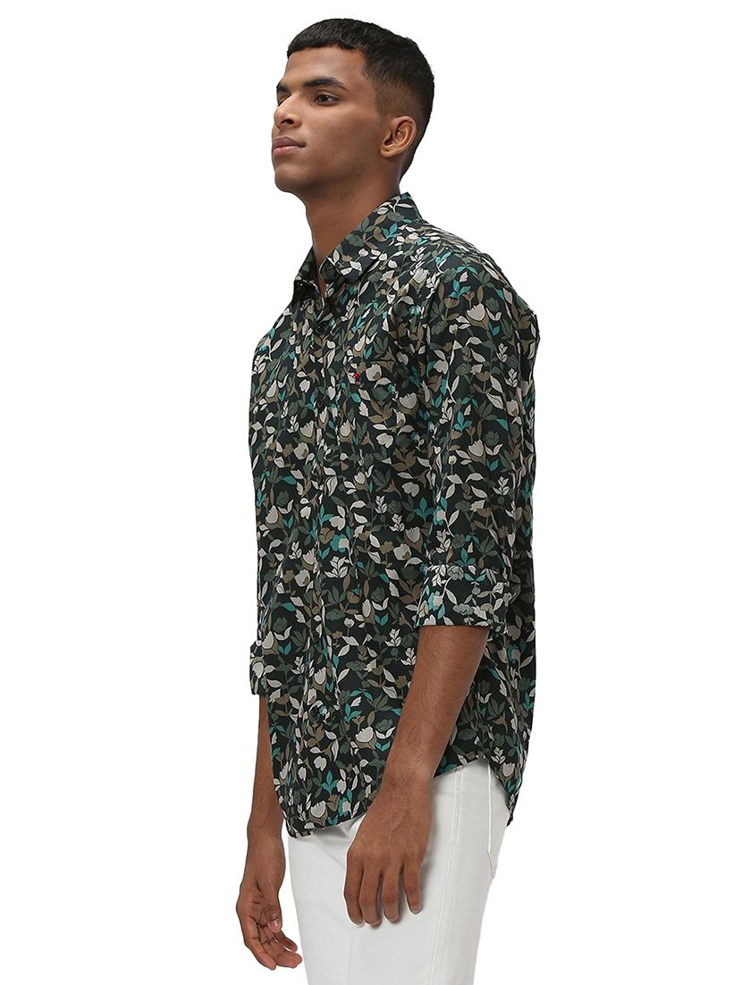 green cotton casual shirt - 20998922 -  Standard Image - 1