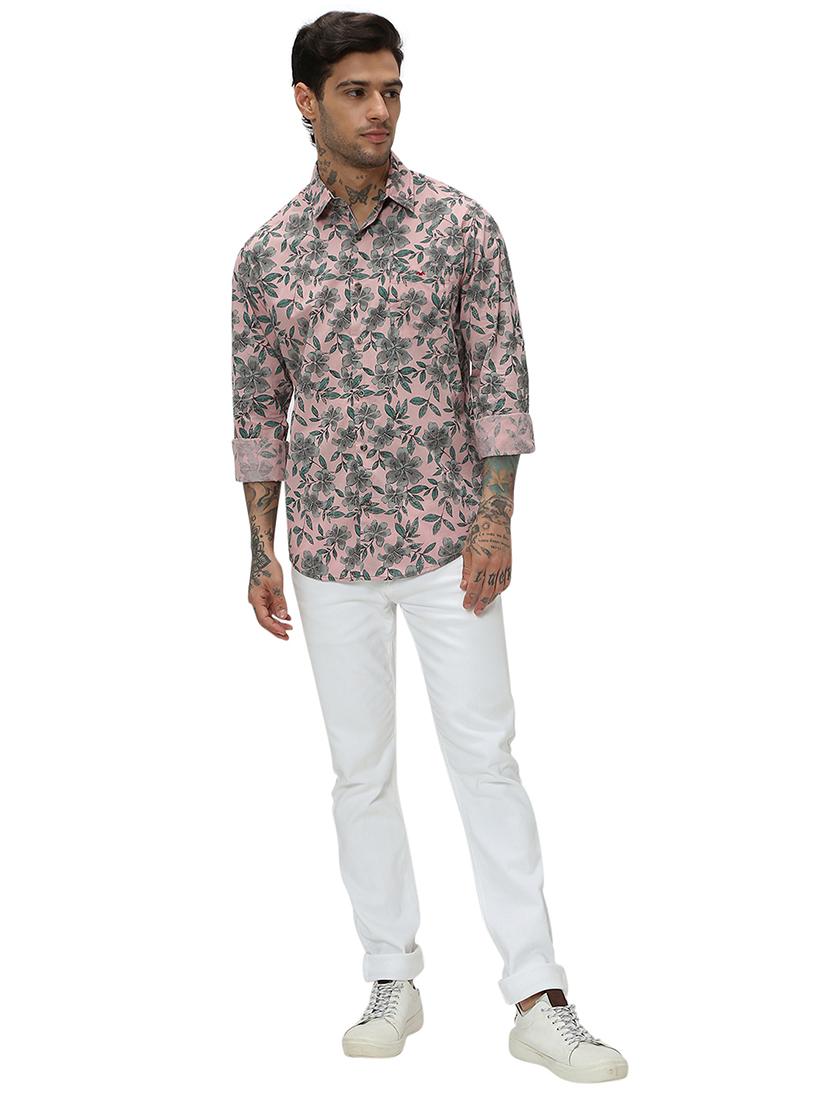 pink cotton casual shirt - 20998947 - Standard Image - 4