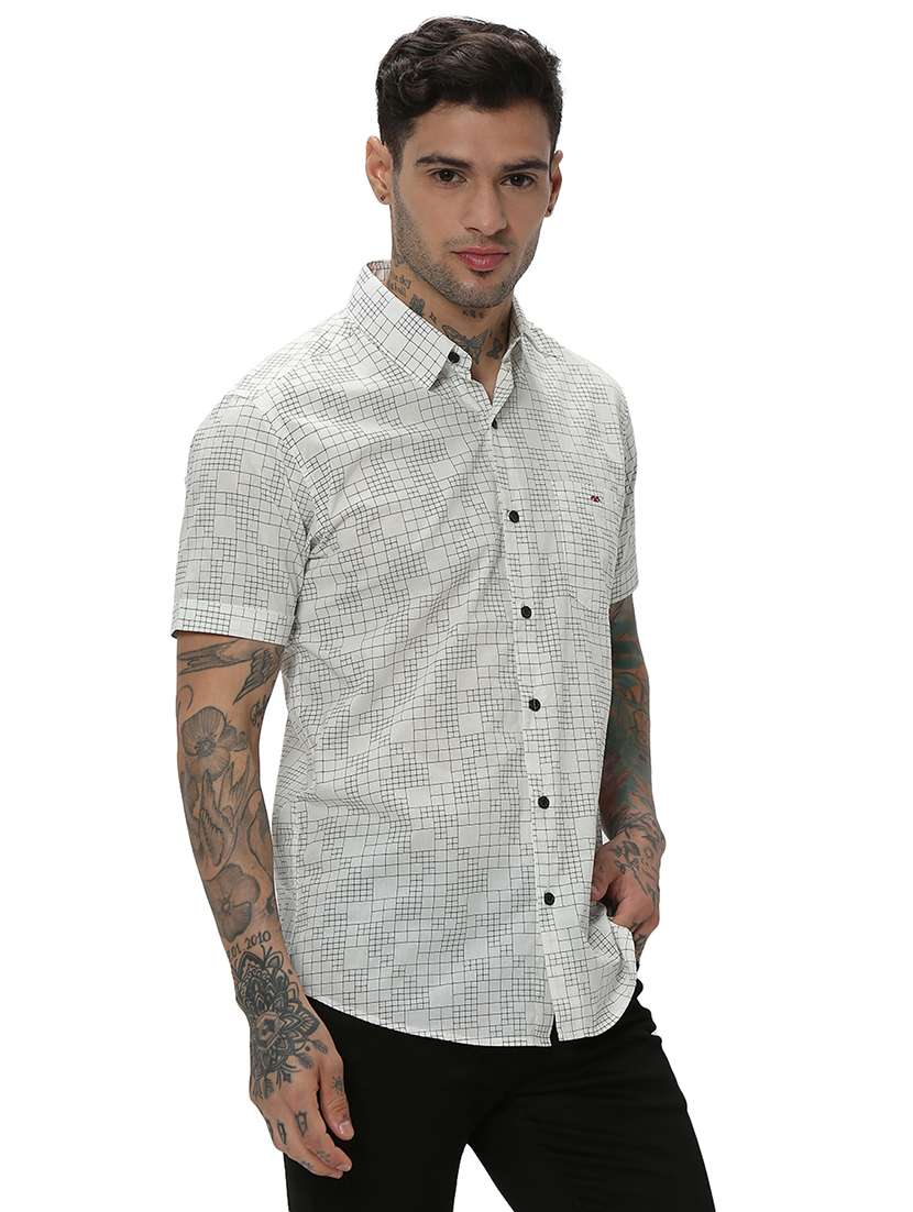 white cotton casual shirt - 20998961 - Standard Image - 1