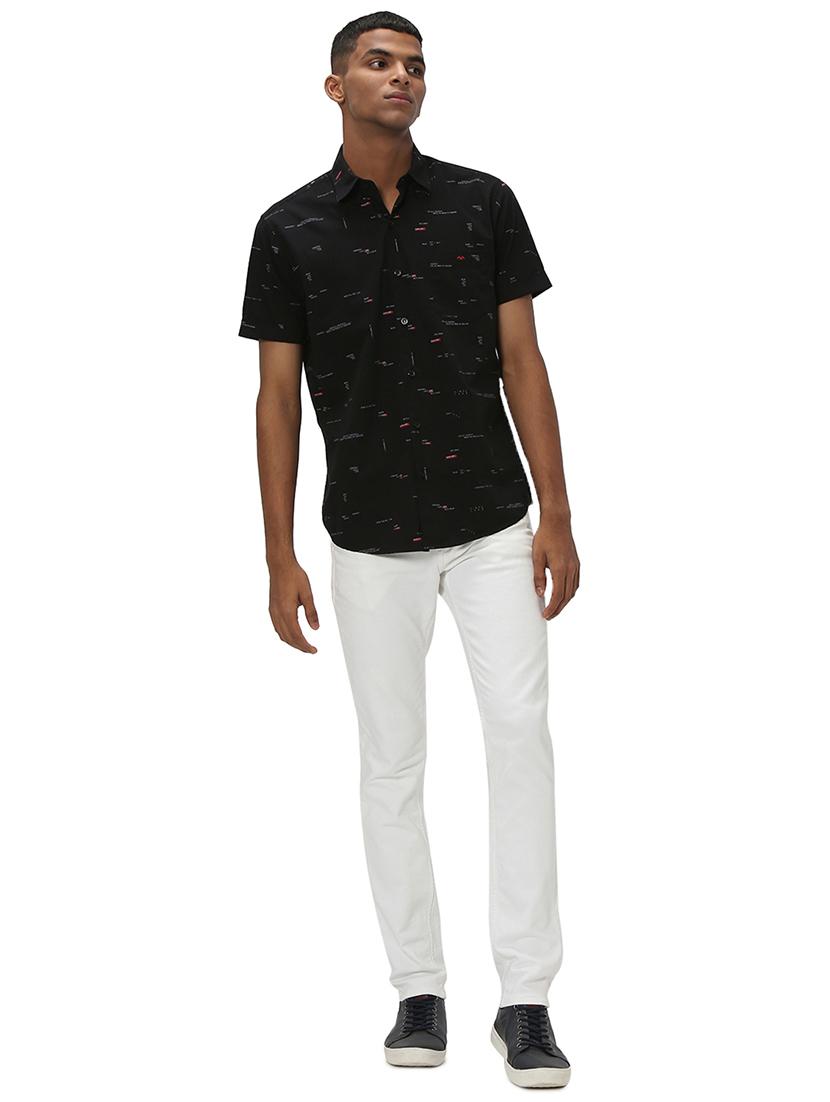 black cotton casual shirt - 20998965 - Standard Image - 4