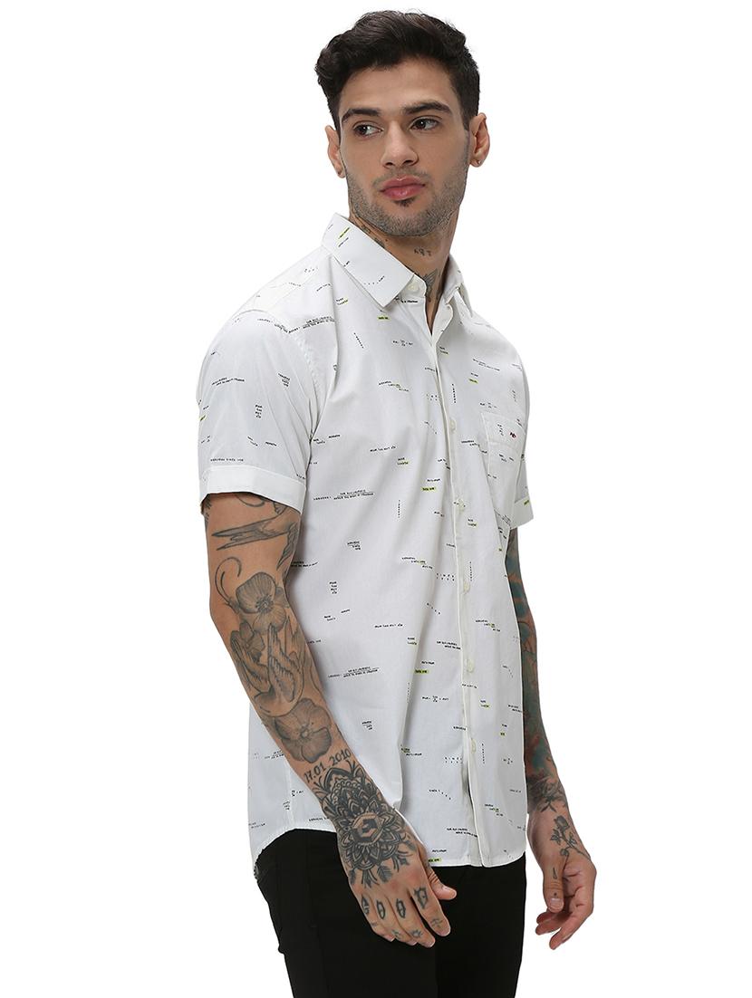 white cotton casual shirt - 20998966 -  Standard Image - 1