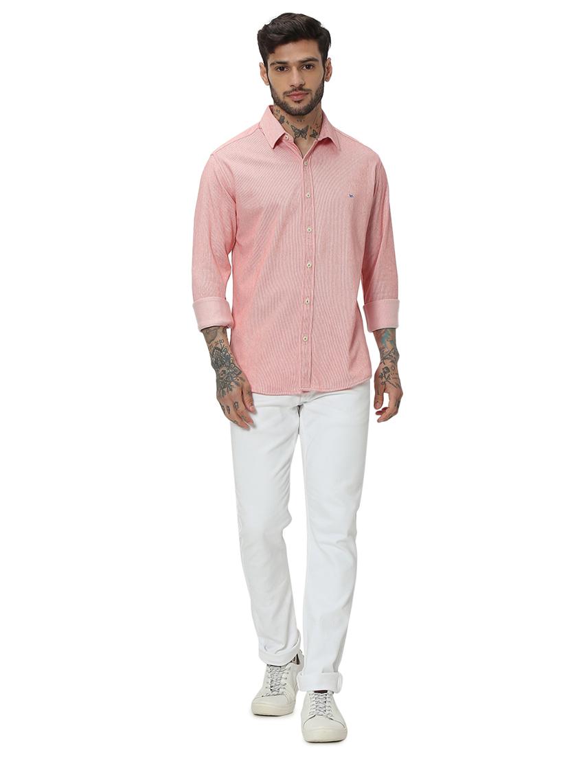 red cotton casual shirt - 20998996 - Standard Image - 4