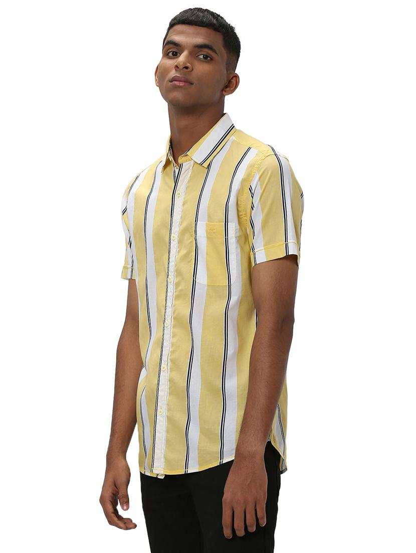 yellow cotton casual shirt - 20999002 - Standard Image - 1
