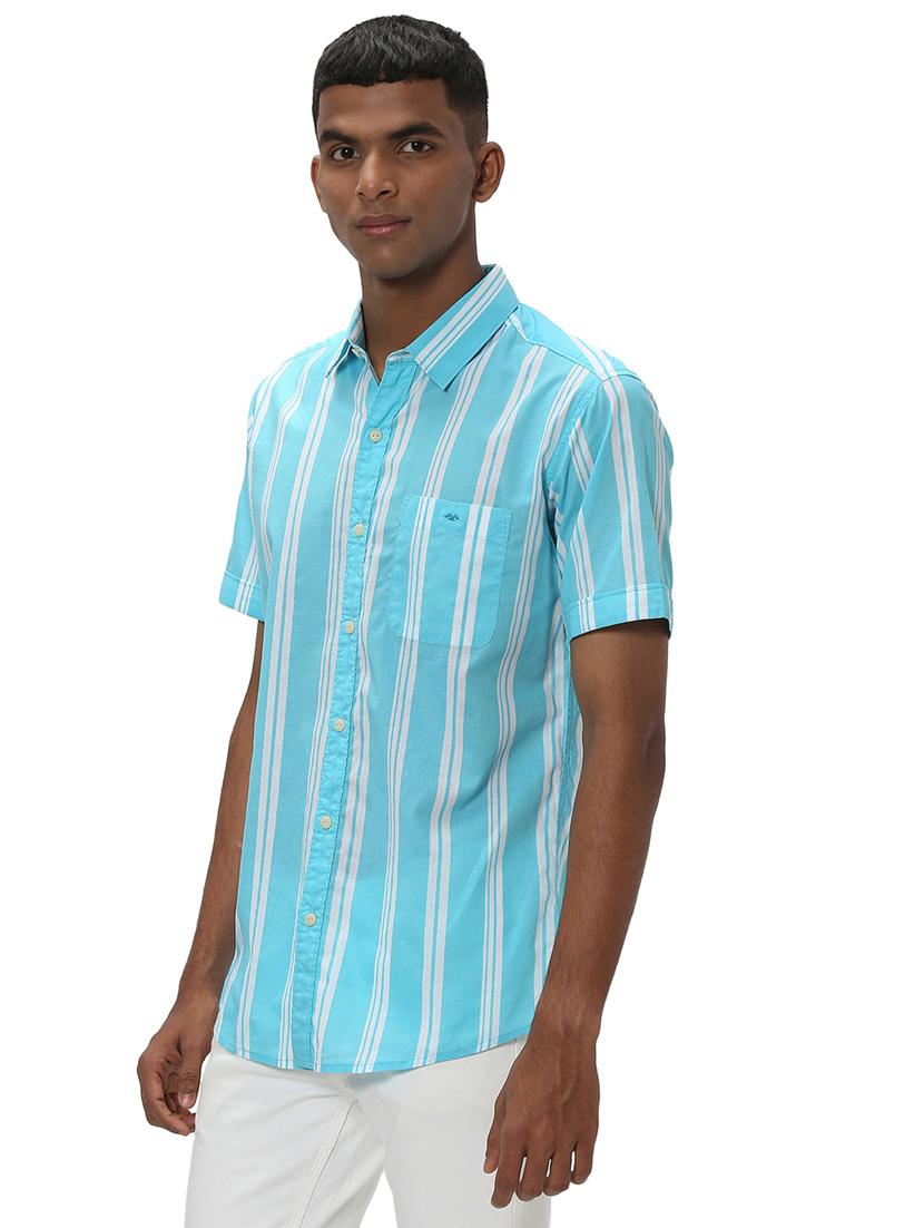 turquoise cotton casual shirt - 20999004 -  Standard Image - 1