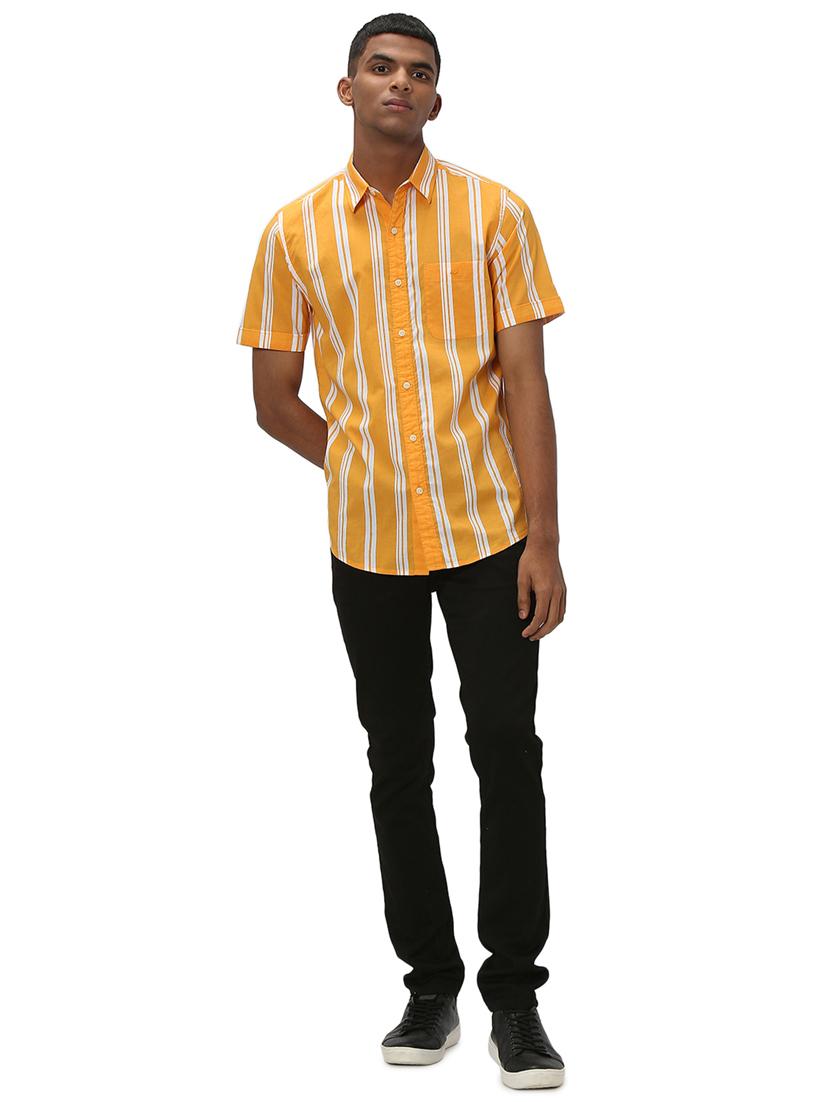 orange cotton casual shirt - 20999005 - Standard Image - 4