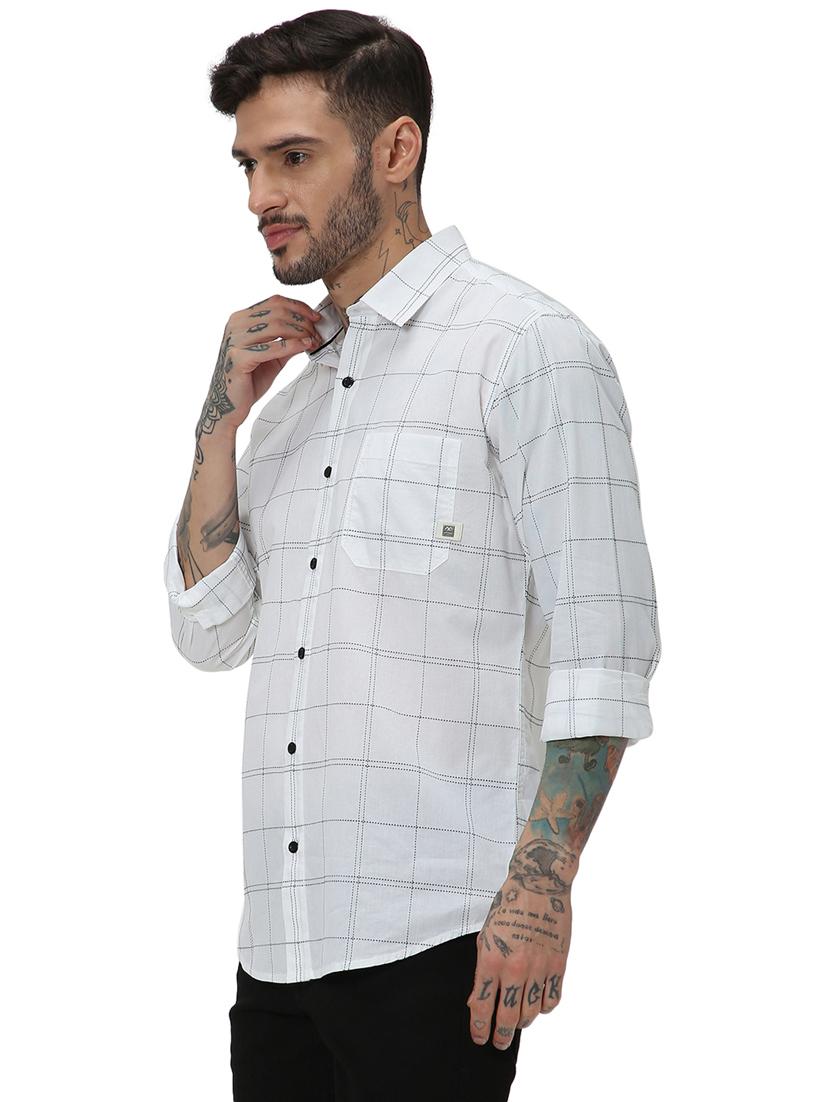 white cotton casual shirt - 20999010 - Standard Image - 1