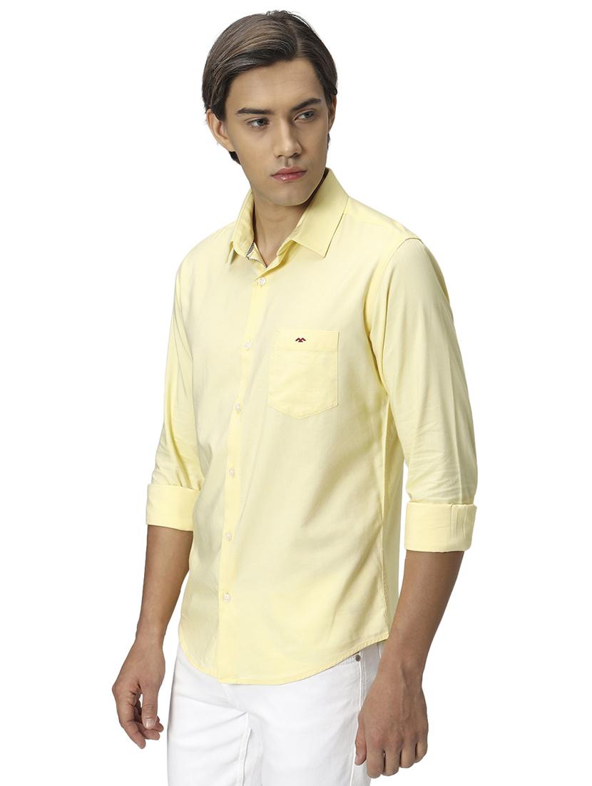 yellow cotton casual shirt - 20999019 - Standard Image - 1