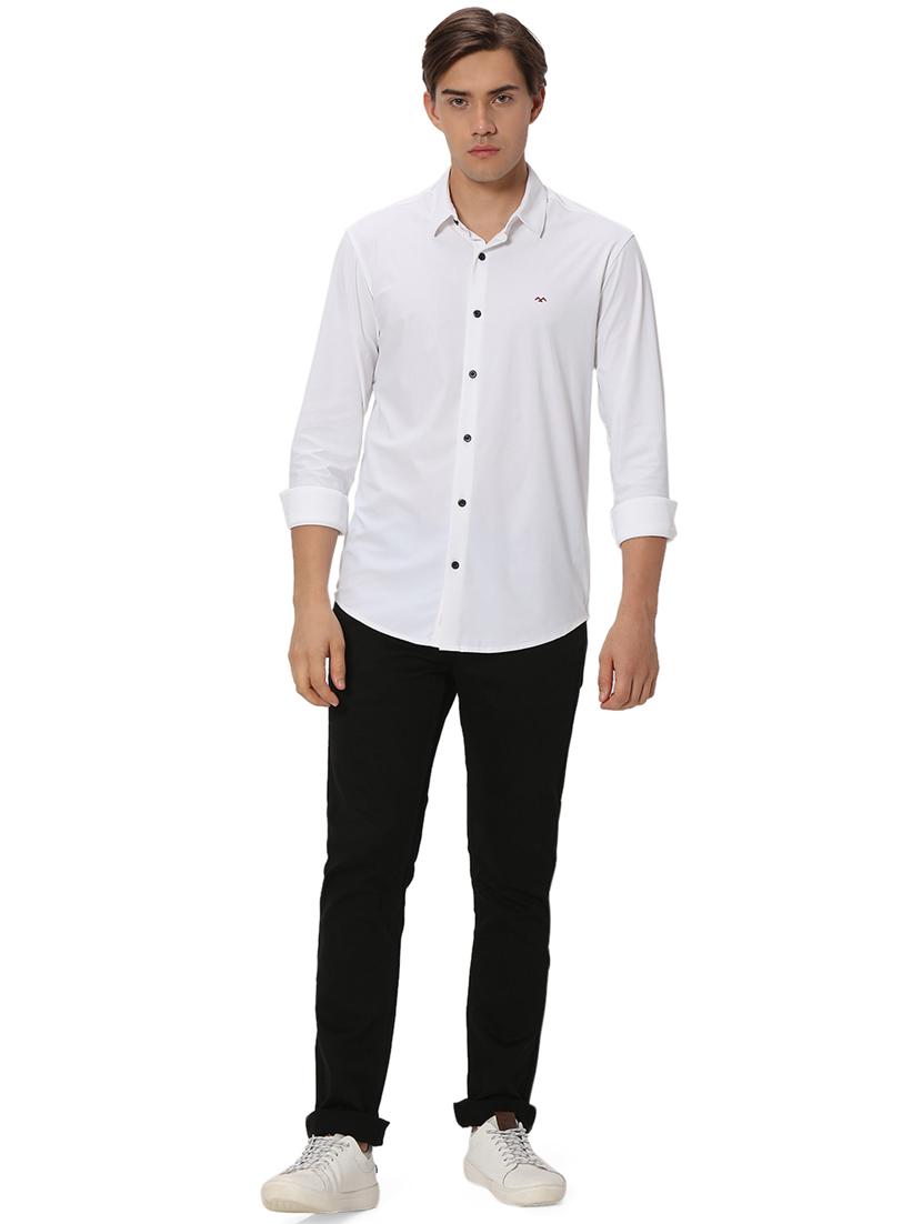 white nylon casual shirt - 20999022 - Standard Image - 4