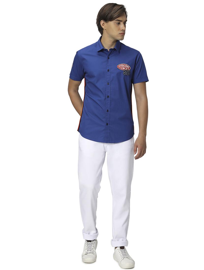 blue cotton casual shirt - 20999047 - Standard Image - 4
