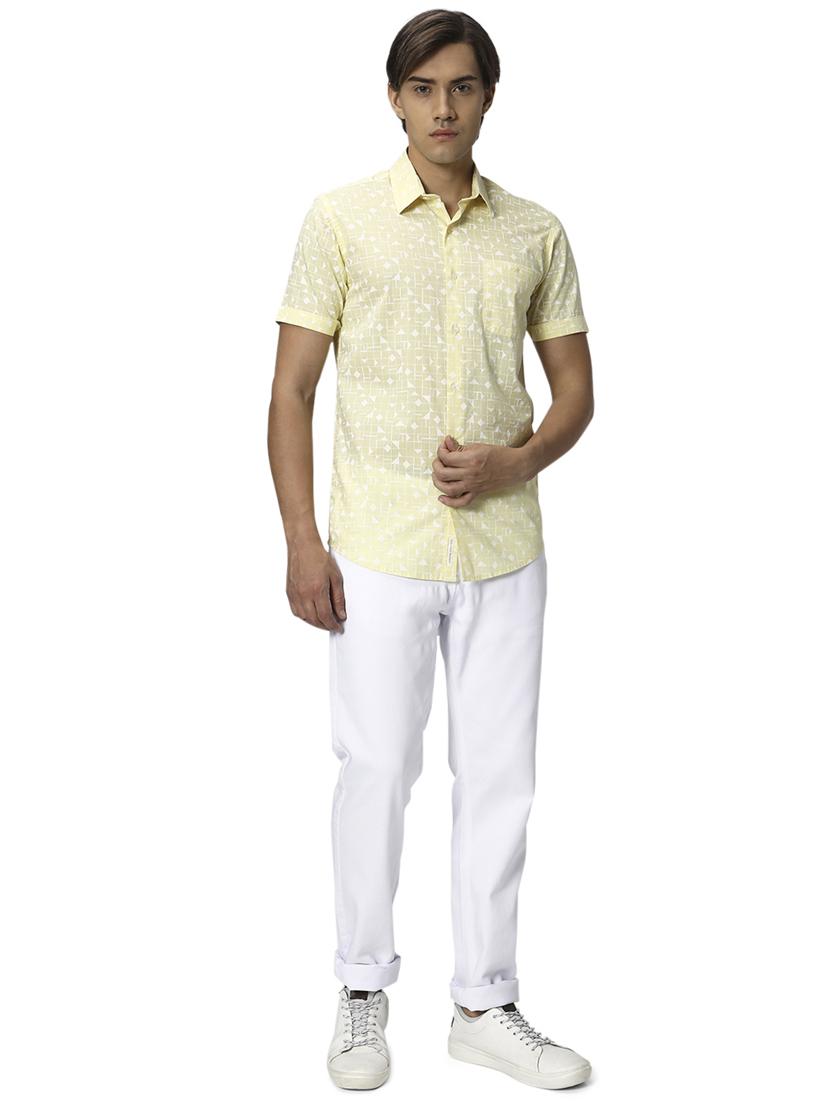 yellow cotton casual shirt - 20999065 - Standard Image - 4