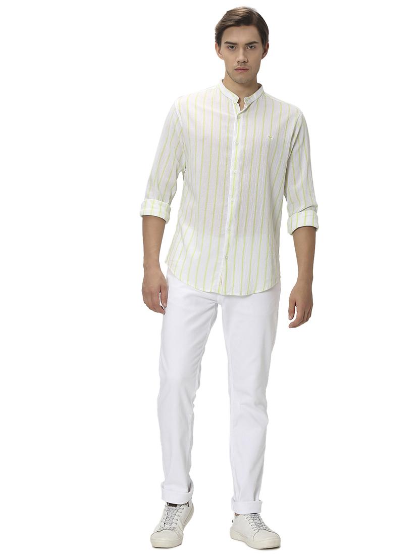green cotton casual shirt - 20999082 - Standard Image - 4