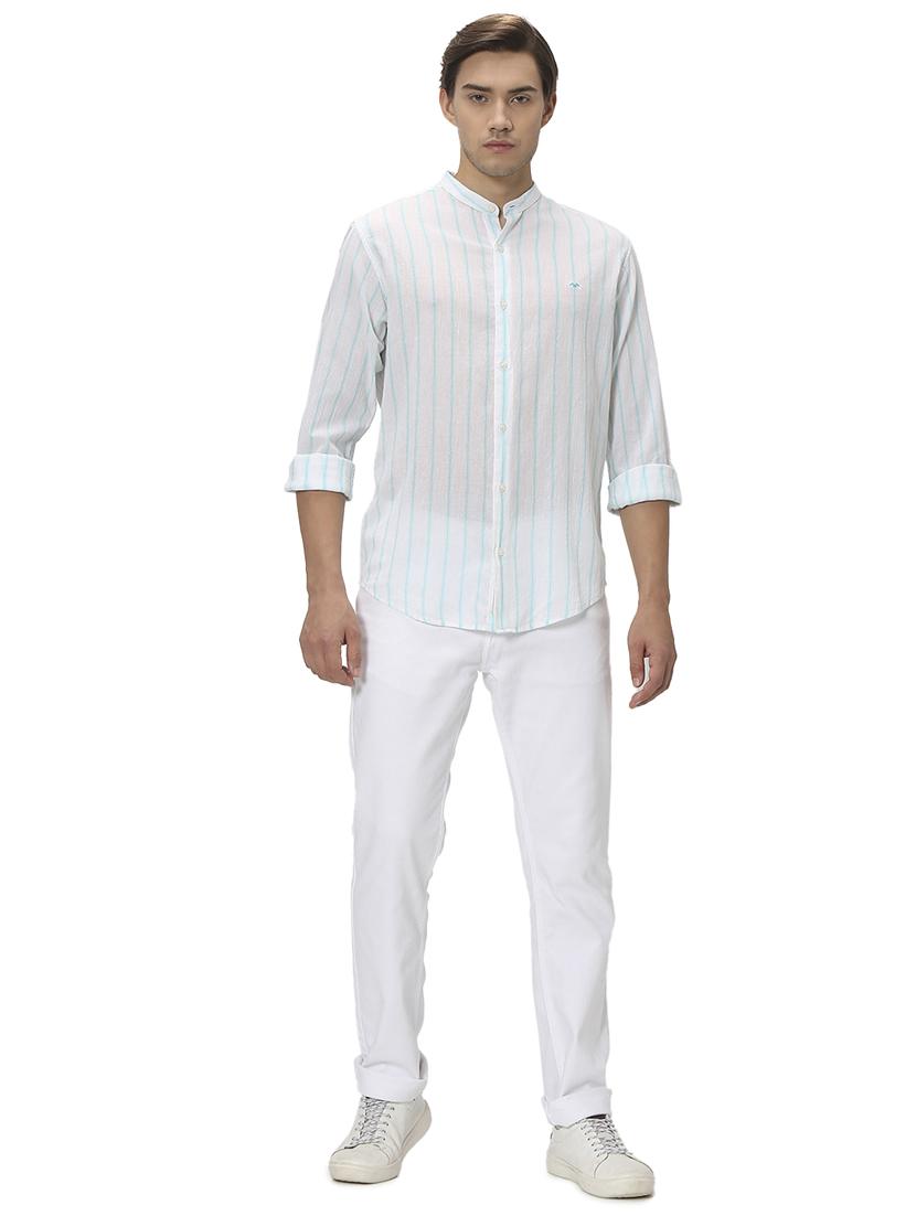 turquoise cotton casual shirt - 20999083 - Standard Image - 4