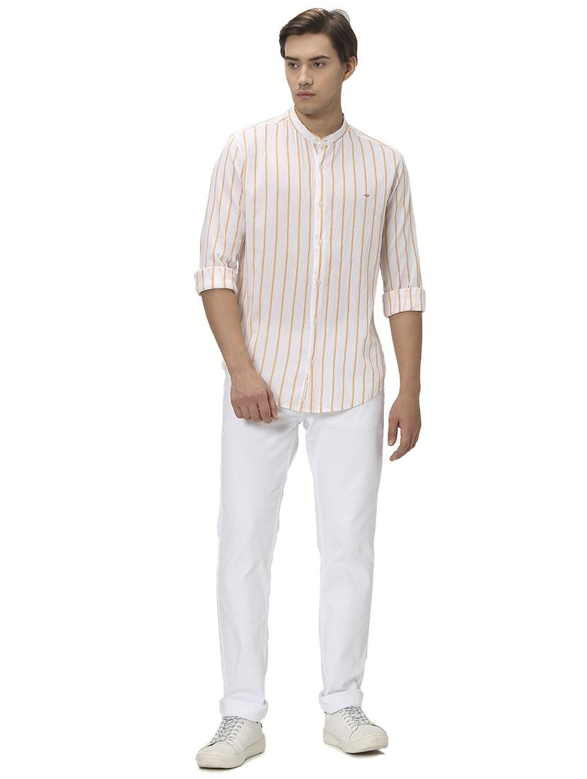 orange cotton casual shirt - 20999084 - Standard Image - 4