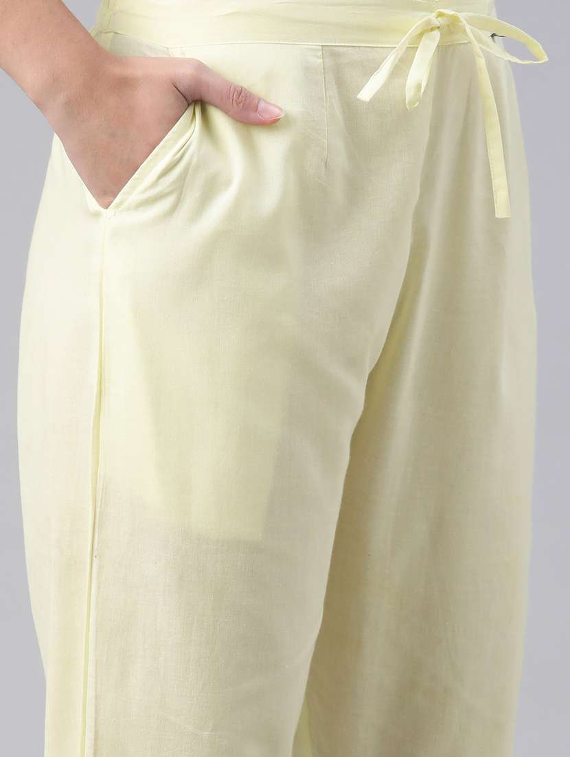 cream printed kurta pant set - 20999725 -  Standard Image - 4