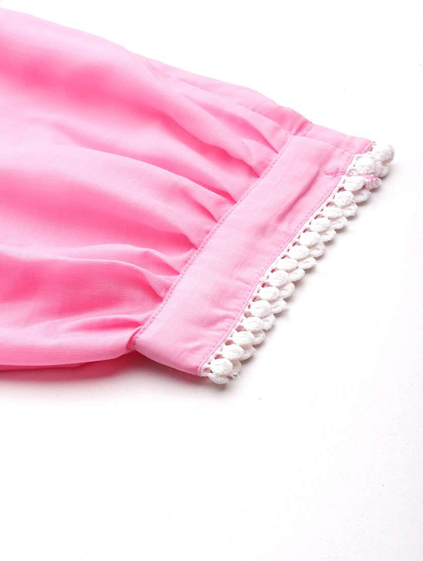 pink detailed kurta salwar set - 20999727 -  Standard Image - 6