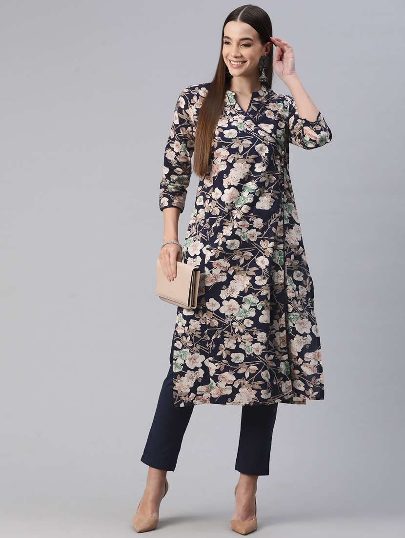 women printed kurta pant set - 20999739 -  Standard Image - 1