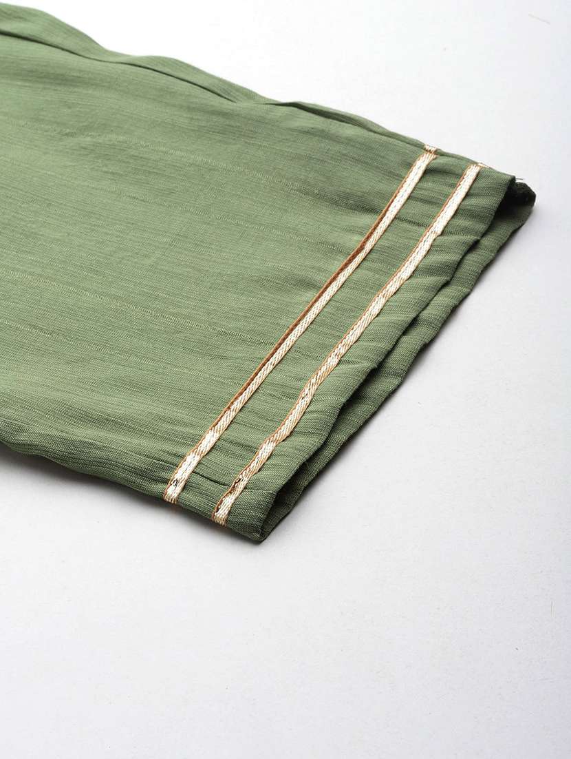 women green floral kurta pant set - 20999758 -  Standard Image - 6