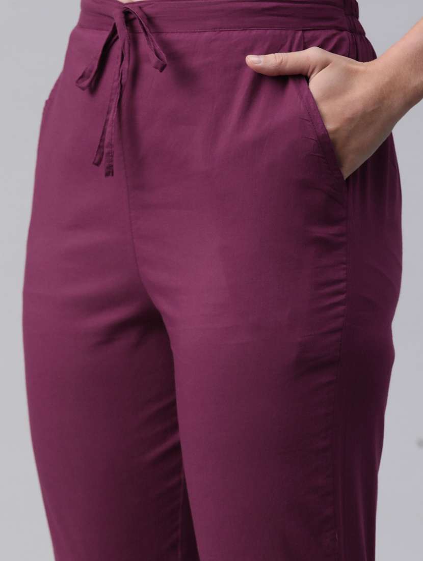 women three quarter sleeve kurta pant set - 20999769 -  Standard Image - 4