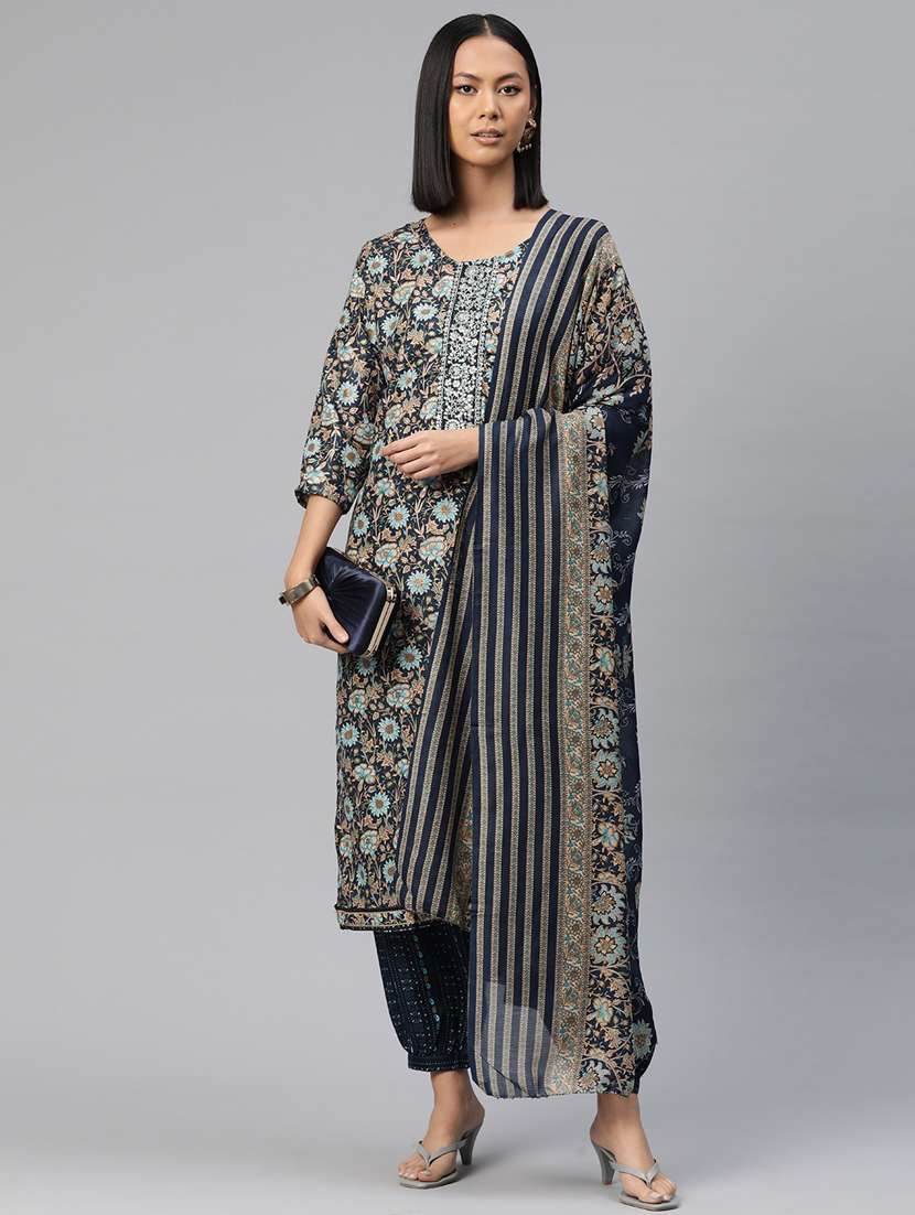 women floral kurta salwar set with dupatta - 20999806 -  Standard Image - 1