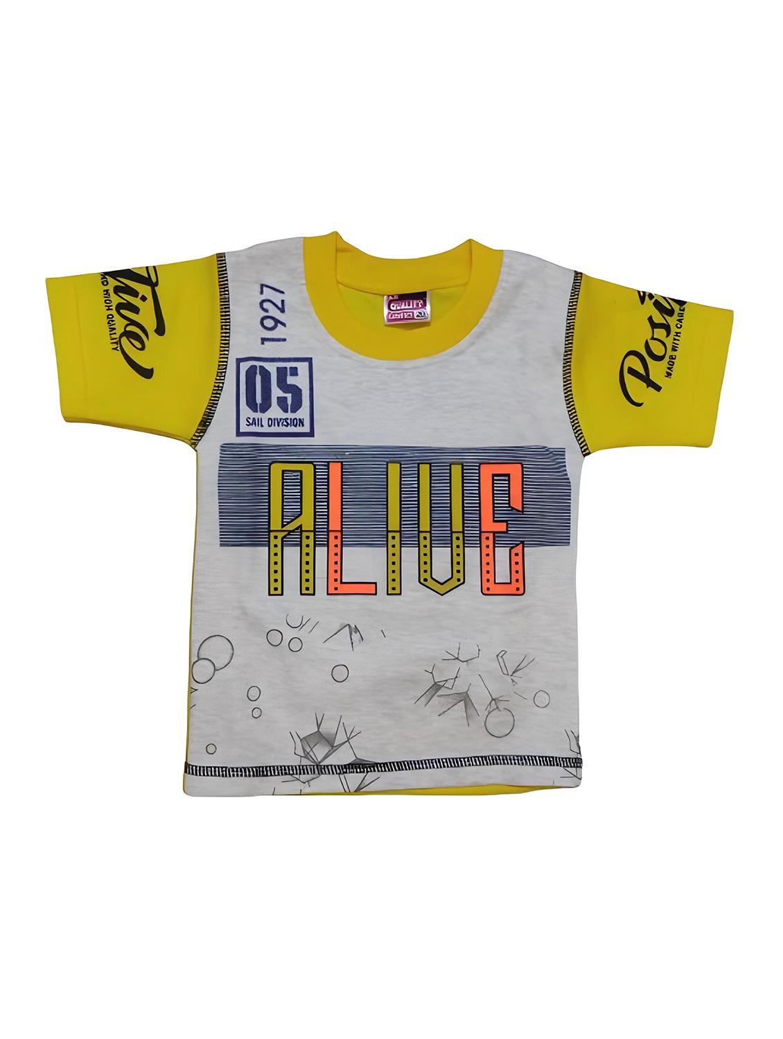kids round neck typographic printed shorts set - 20999905 - Standard Image - 1