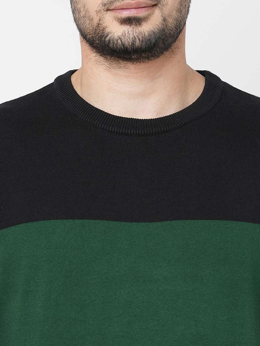green color block sweatshirt - 21000380 - Standard Image - 4