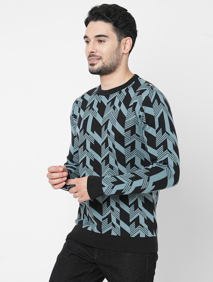 blue cotton woven pullover - 21000404 - Standard Image - 1