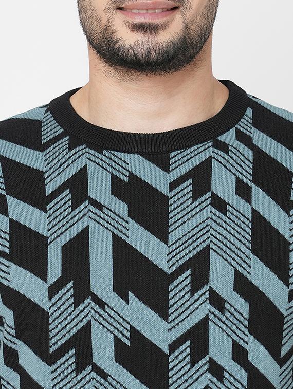 blue cotton woven pullover - 21000404 - Standard Image - 4