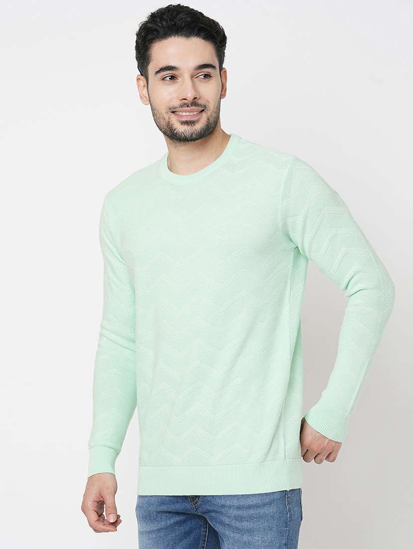 green cotton pullover - 21000407 -  Standard Image - 1