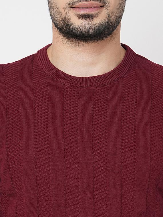 men long sleeves self design pullover - 21000412 - Standard Image - 4
