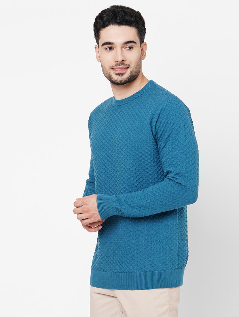 blue cotton plain sweatshirt - 21000414 - Standard Image - 1