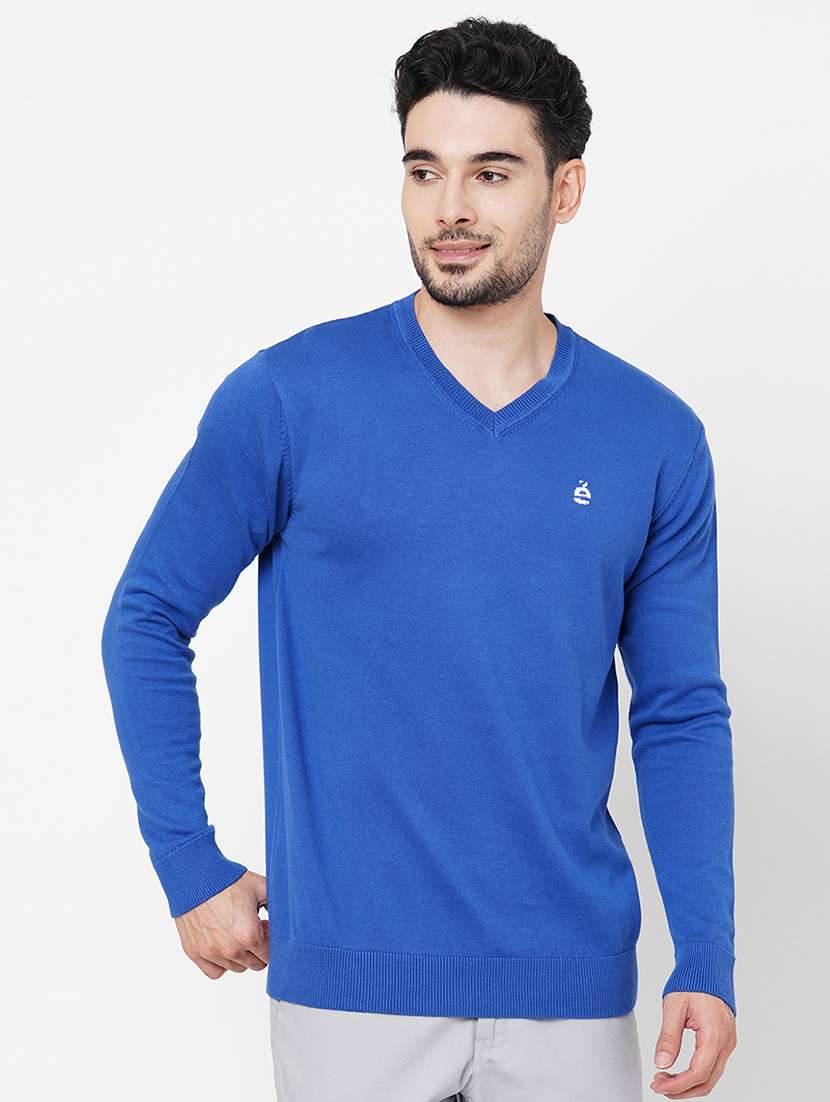 blue cotton pullover - 21000419 -  Standard Image - 1