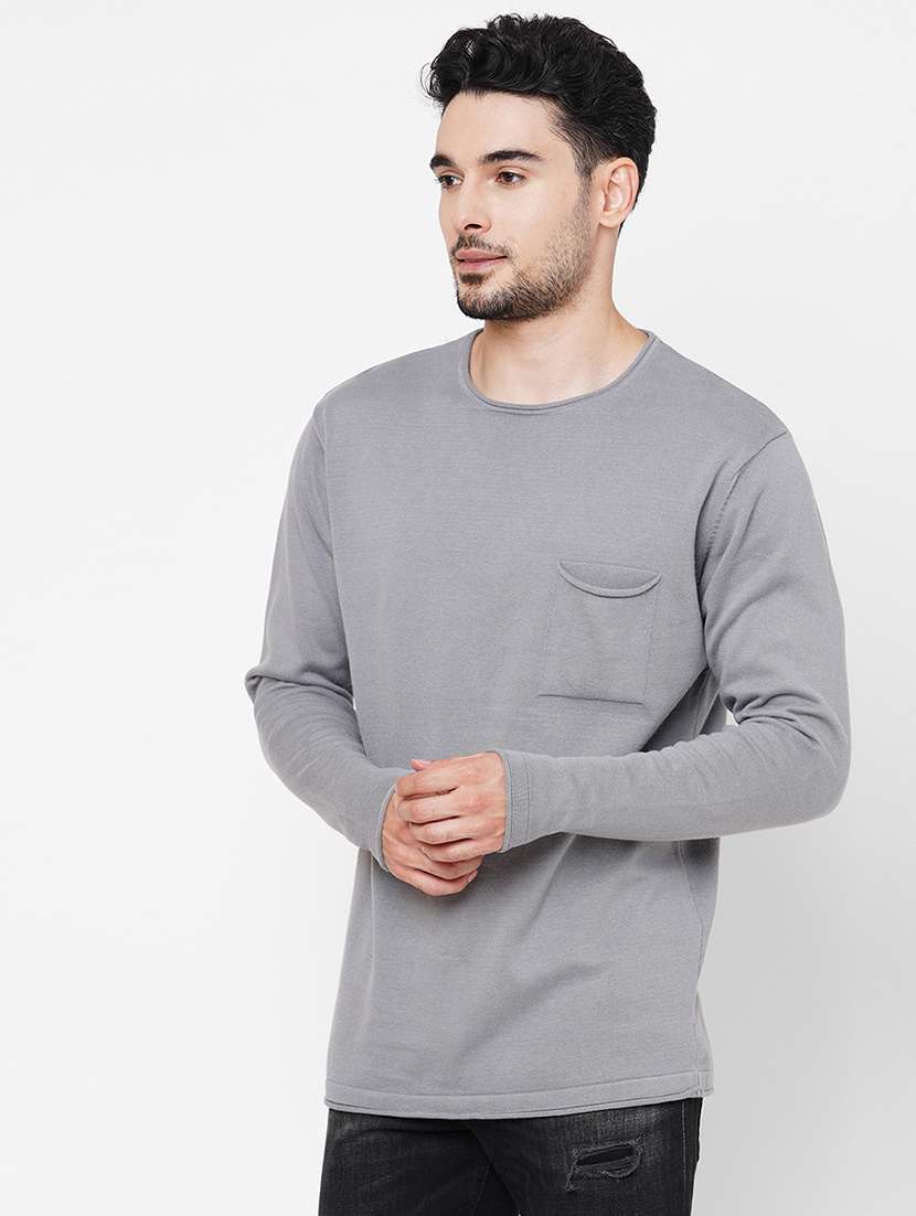 grey cotton pullover - 21000427 -  Standard Image - 1