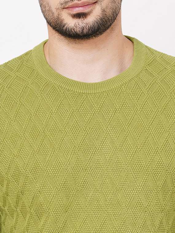 men self design long sleeve pullover - 21000433 -  Standard Image - 4