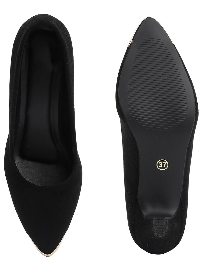 black suede ballerina - 21000599 - Standard Image - 4