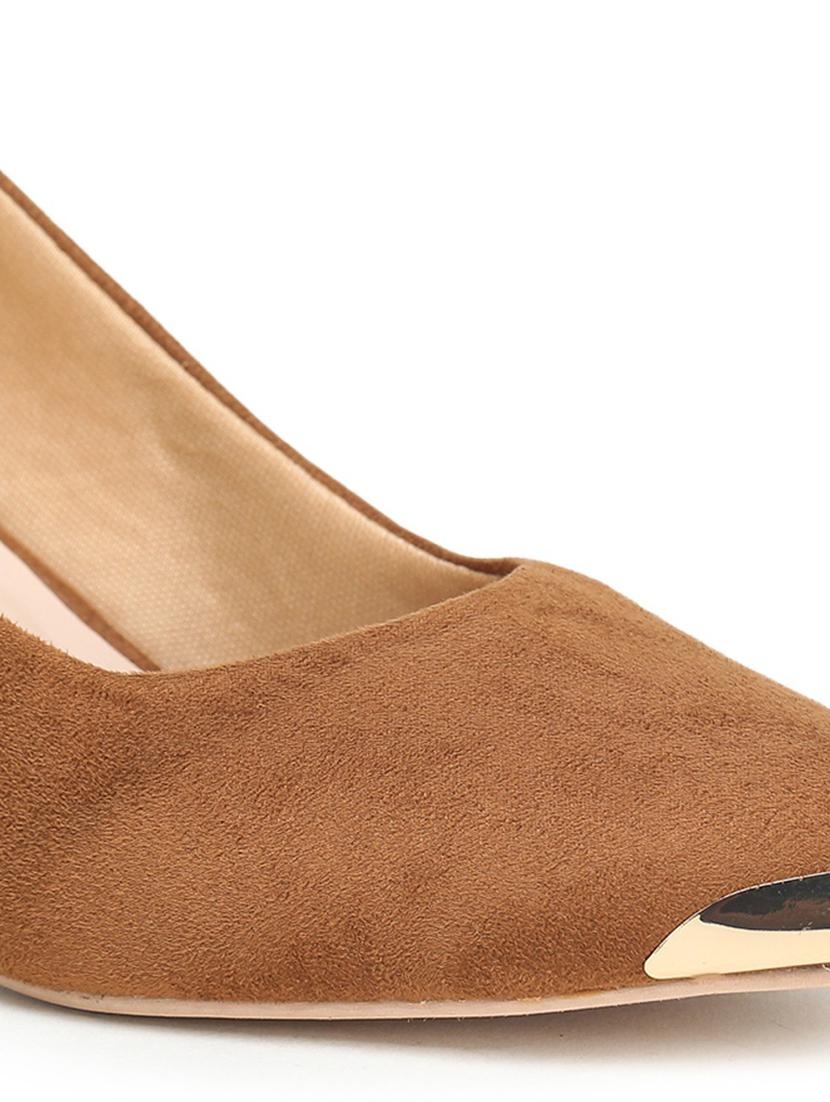 tan suede ballerina - 21000600 - Standard Image - 4