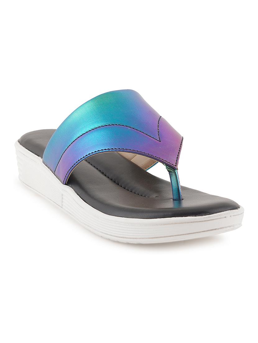 black synthetic slip on sandals - 21000750 - Standard Image - 1